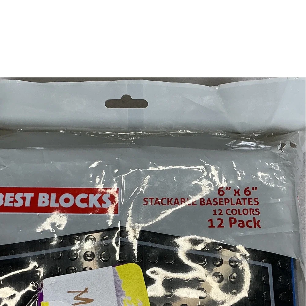Best Blocks 12 Pack Stackable Baseplates 6x6‎ 12 Colors Major Brand Compatible